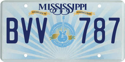 MS license plate BVV787