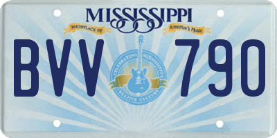 MS license plate BVV790