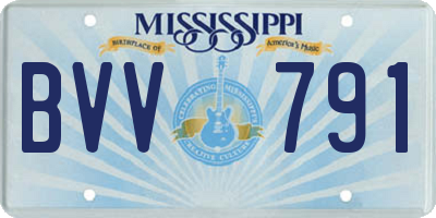 MS license plate BVV791