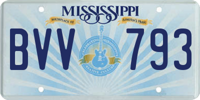 MS license plate BVV793