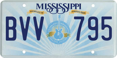 MS license plate BVV795