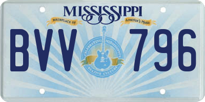 MS license plate BVV796
