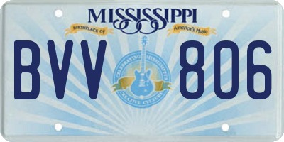 MS license plate BVV806