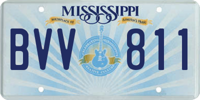 MS license plate BVV811