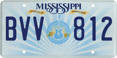 MS license plate BVV812