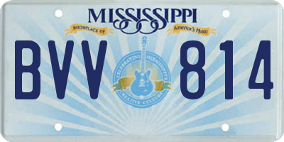 MS license plate BVV814