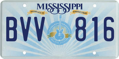 MS license plate BVV816