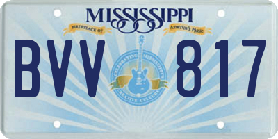 MS license plate BVV817