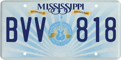 MS license plate BVV818