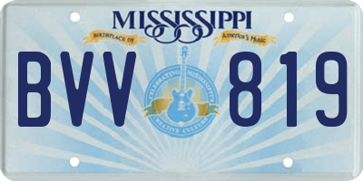 MS license plate BVV819