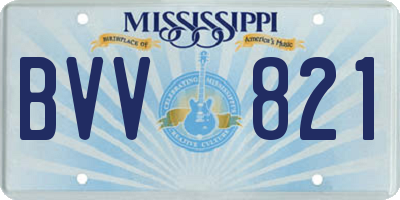 MS license plate BVV821