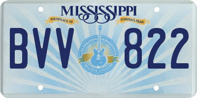 MS license plate BVV822