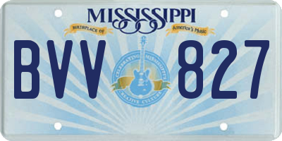 MS license plate BVV827