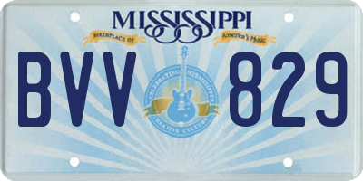 MS license plate BVV829