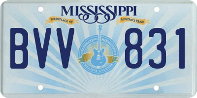 MS license plate BVV831