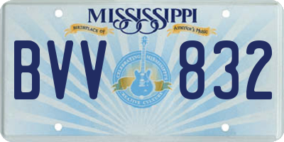 MS license plate BVV832