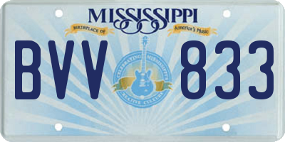 MS license plate BVV833