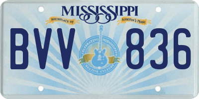 MS license plate BVV836