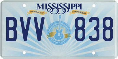 MS license plate BVV838