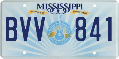 MS license plate BVV841