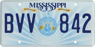 MS license plate BVV842