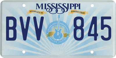 MS license plate BVV845