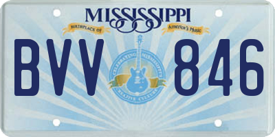 MS license plate BVV846