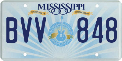 MS license plate BVV848