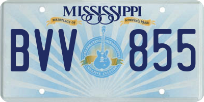MS license plate BVV855