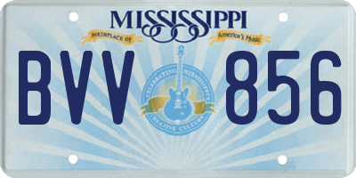 MS license plate BVV856