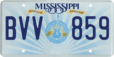 MS license plate BVV859