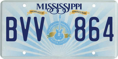 MS license plate BVV864