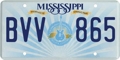 MS license plate BVV865