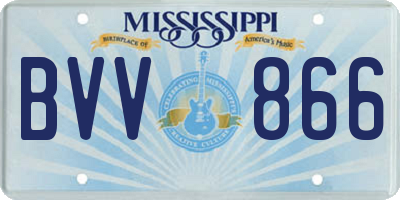 MS license plate BVV866