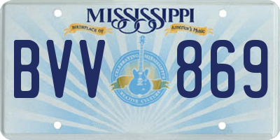 MS license plate BVV869