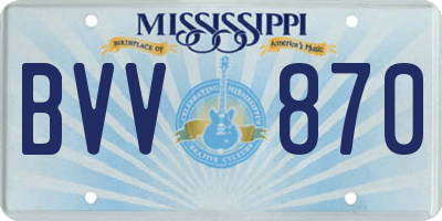 MS license plate BVV870