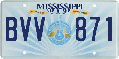 MS license plate BVV871