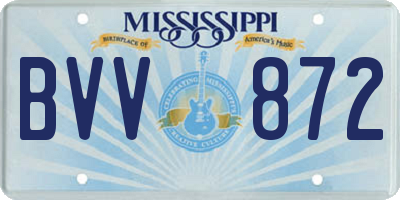 MS license plate BVV872
