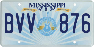 MS license plate BVV876