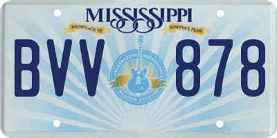 MS license plate BVV878