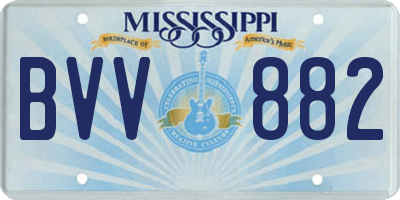 MS license plate BVV882