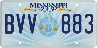 MS license plate BVV883