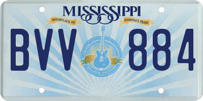 MS license plate BVV884