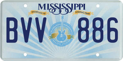 MS license plate BVV886