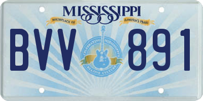 MS license plate BVV891