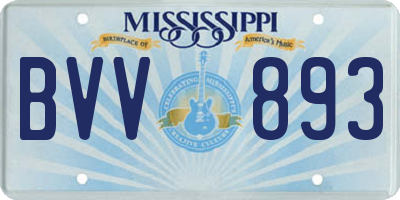 MS license plate BVV893