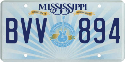 MS license plate BVV894