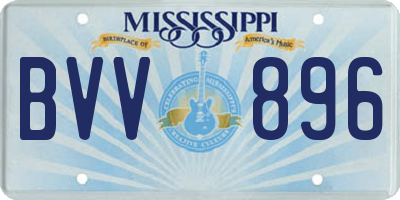 MS license plate BVV896