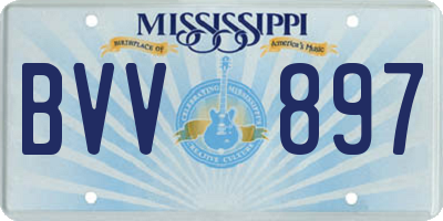 MS license plate BVV897