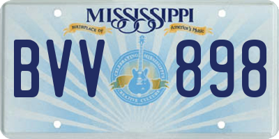 MS license plate BVV898